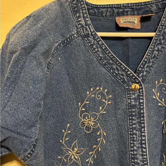 Premier International Denim Top with Embroidery - Picture 5 of 7